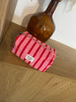 Trousse de toilette rayée rose