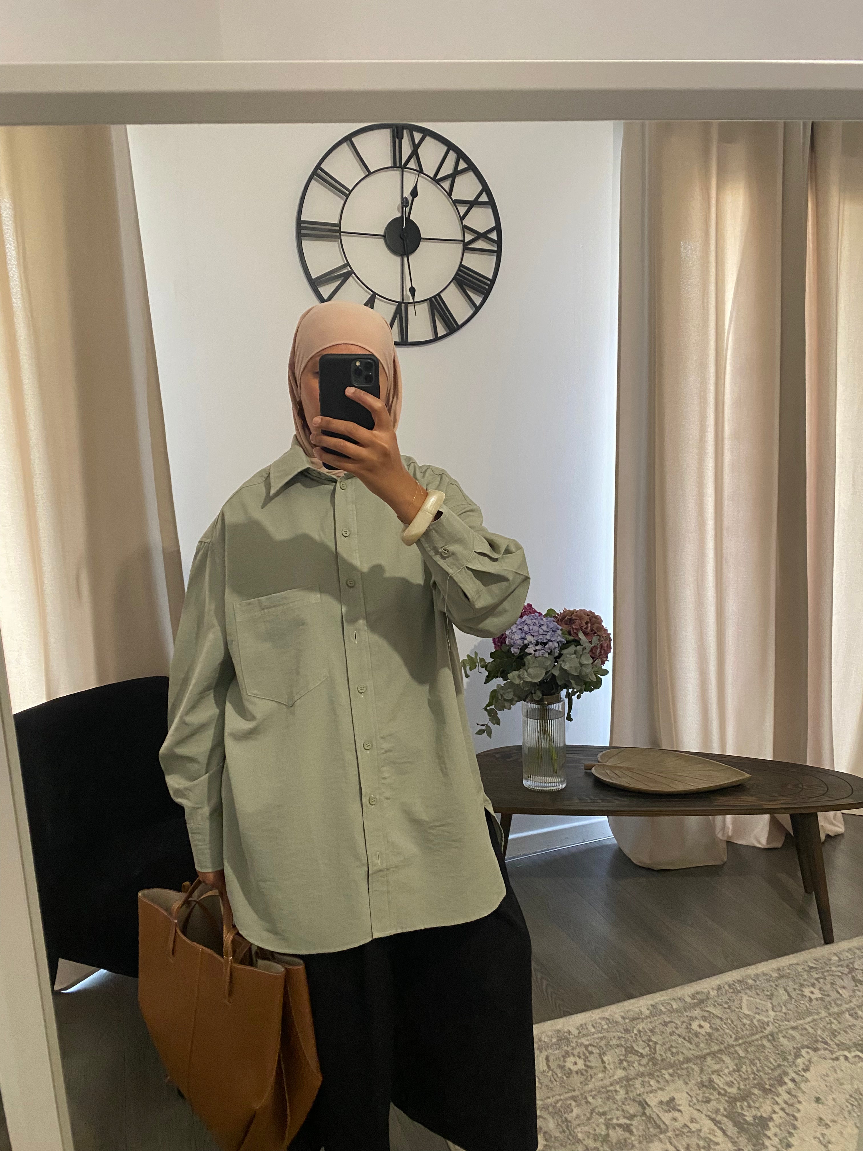 Chemise  Oversise Lola vert d'eau